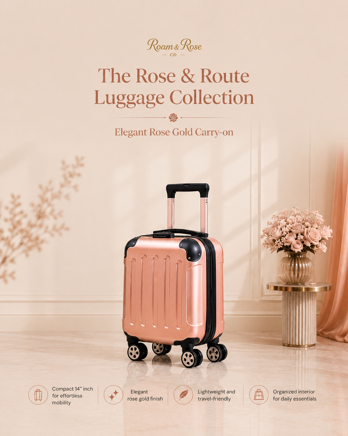The Rose & Route Luggage Collection