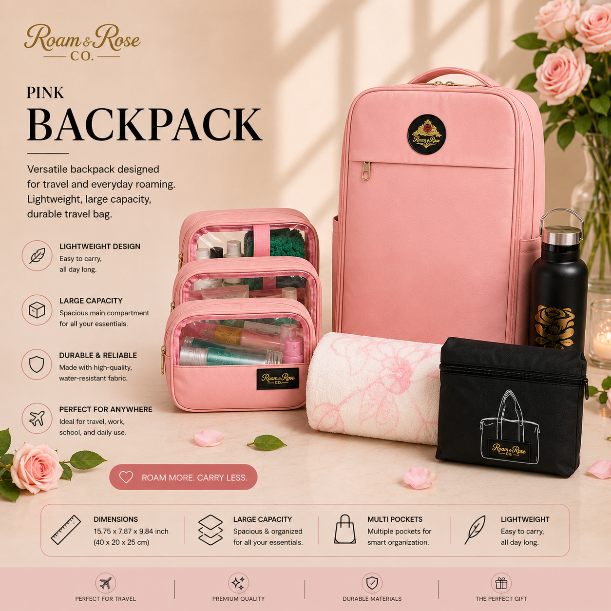 Pink backpack