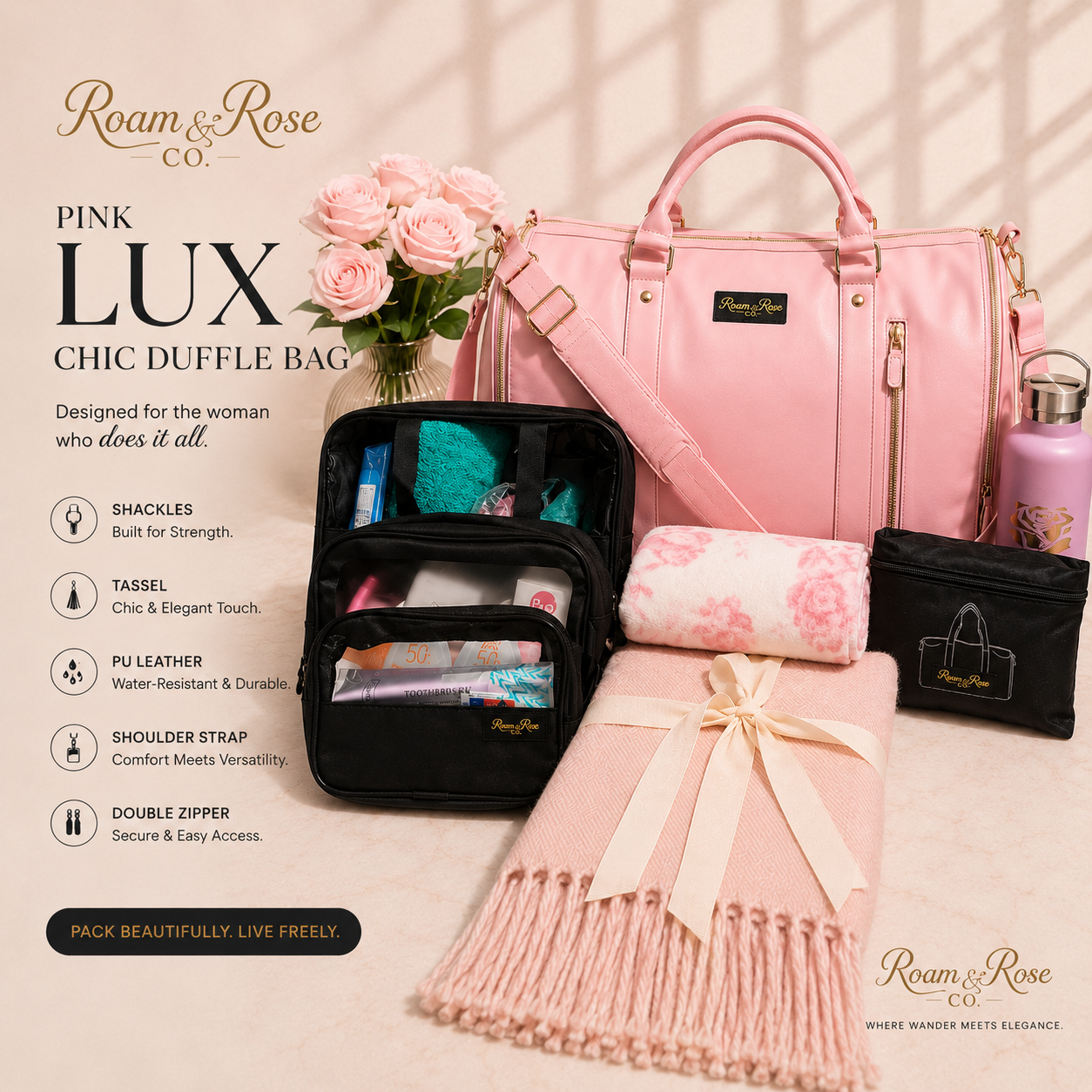 Pink LUX Chic Duffle bag
