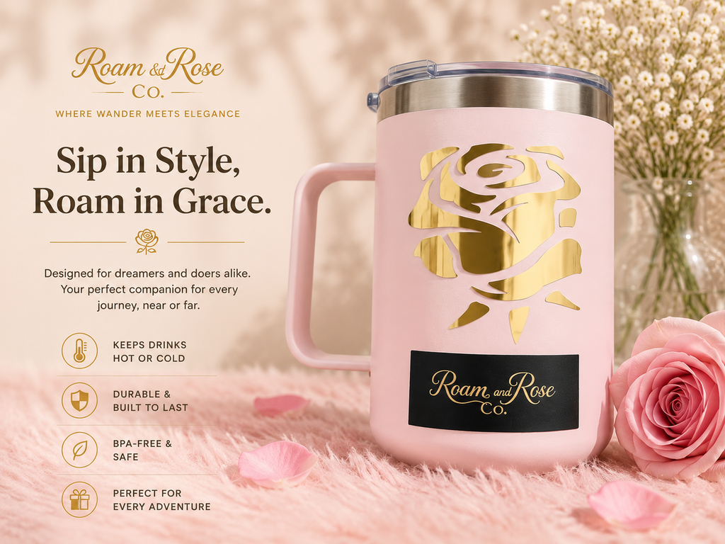 Roam and Rose Co. high quality mug